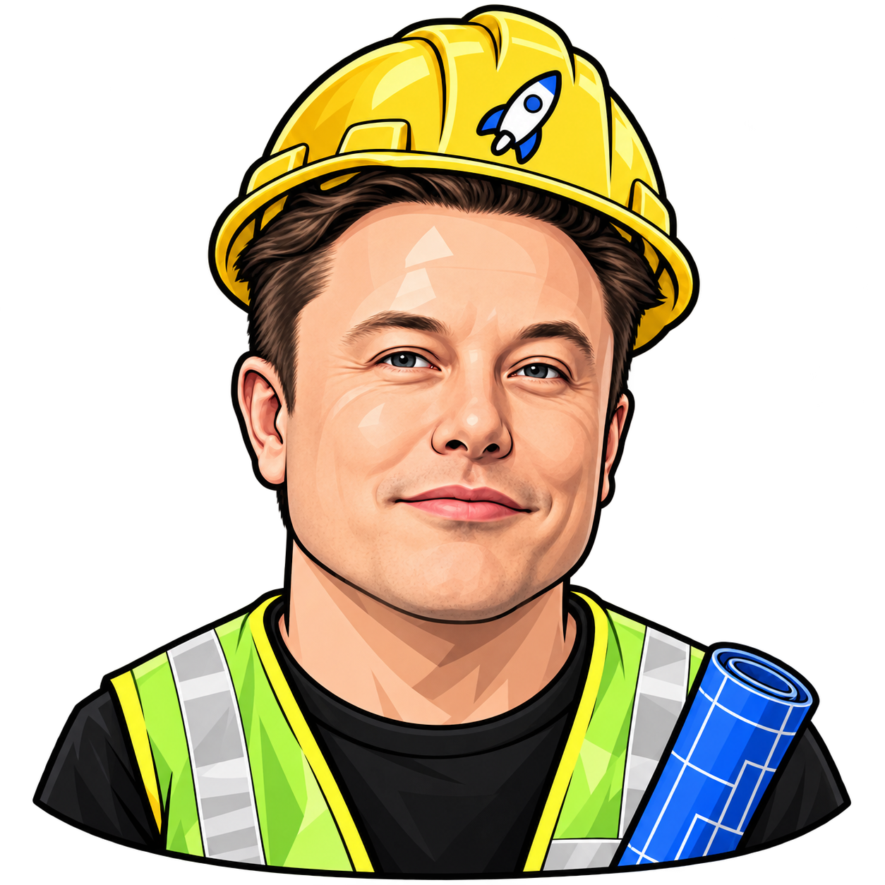 Elon Musk cartoon