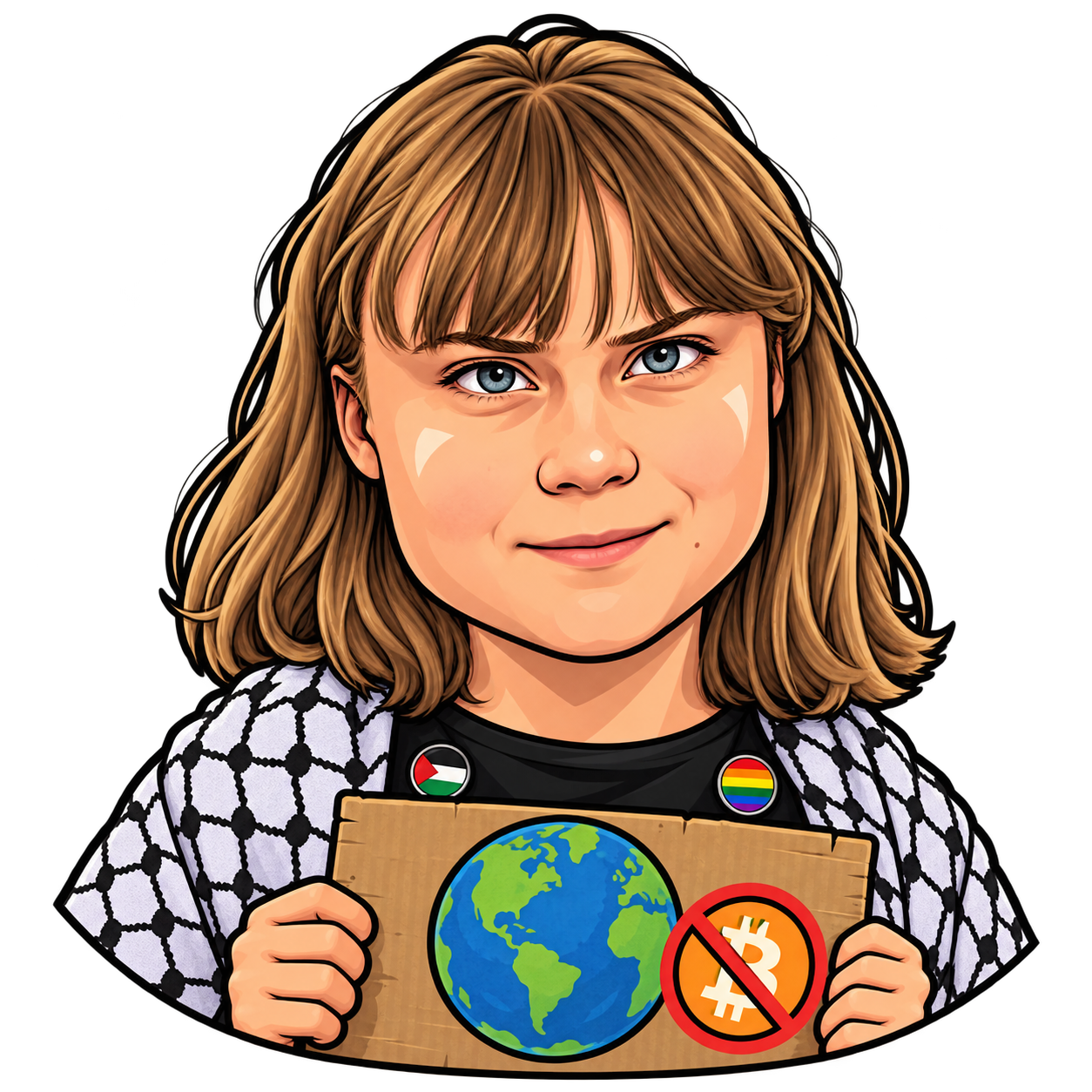 Greta Thunberg cartoon